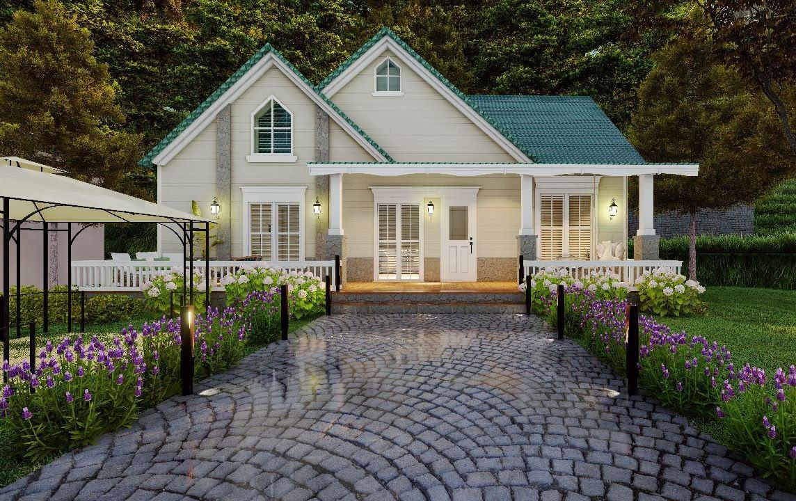 Mukteshwar cottage elevation from Vamadev brochure
